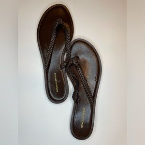Banana Republic brown braided sandal size 6